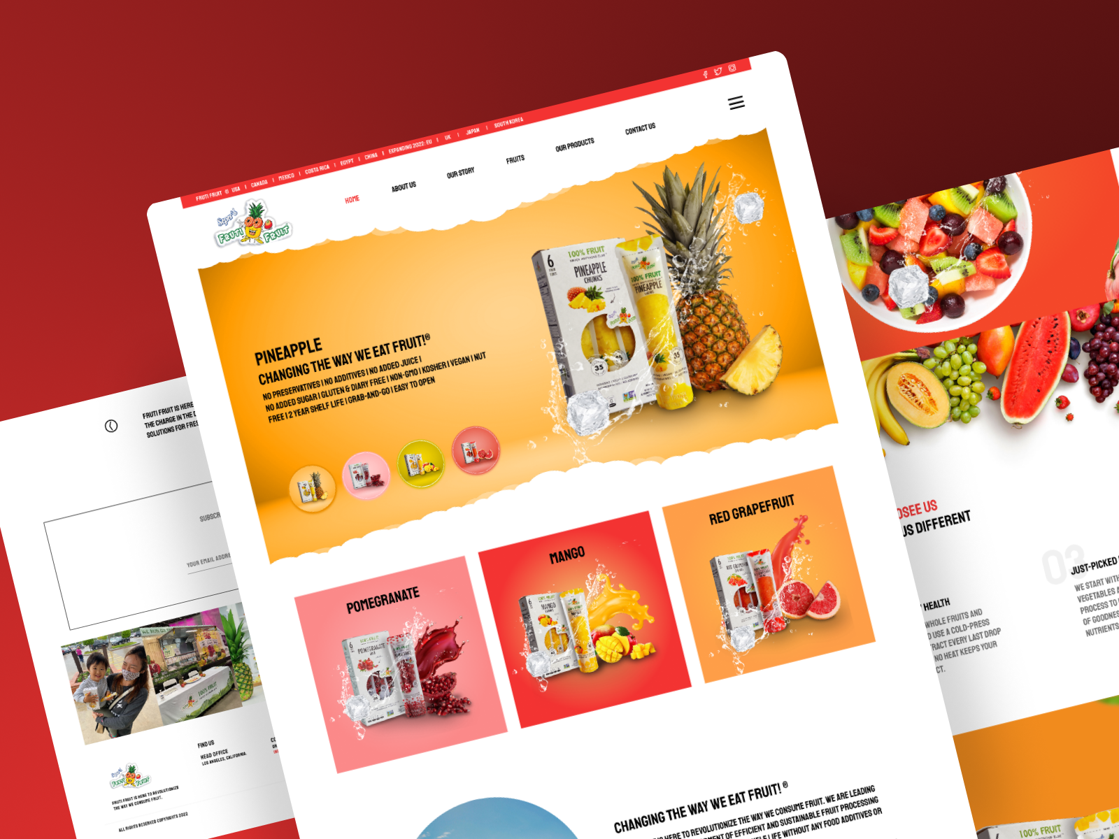 Fruit Up — Fresh Fruit Beverage Website UI project preview